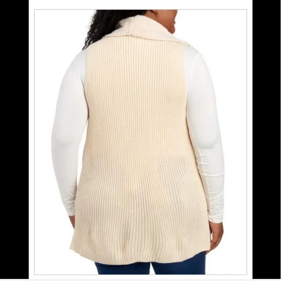 VINTAGE AMERICA Faux fur Foil Detail Sherpa Vest - Picture 4 of 6